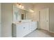 Well-lit bathroom vanity featuring double sinks, ample storage, and modern fixtures at 4650 Pleasant Woods Dr, Cumming, GA 30028