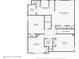 Detailed second floor plan showing bedrooms, bathrooms, and closet spaces at 4650 Pleasant Woods Dr, Cumming, GA 30028