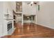 Spacious living room featuring hardwood floors, a fireplace, and an open floor plan at 1917 Oak Grove Ne Rd, Atlanta, GA 30345