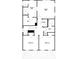Upstairs floor plan featuring three bedrooms, two baths, laundry, and Owner's Suite at 157 Basil St, Cumming, GA 30040