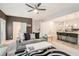 Stylish living room with a modern sofa, unique coffee table, and an open layout at 2140 Ravencliff Dr, Austell, GA 30168