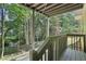 Wood deck overlooking a wooded backyard at 1097 Soaring Way, Marietta, GA 30062