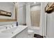 The bathroom features a shower with tub combination with modern fixtures at 3330 Riverwalk Way, Cumming, GA 30040