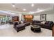 Finished basement with carpet, furniture, and a wet bar area at 2101 Hunters Green Dr, Lawrenceville, GA 30043