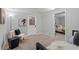 Inviting bedroom located off of a small sitting area, with view from hall at 290 Dania Dr, Alpharetta, GA 30009