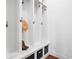 Mudroom features custom built-ins, cubbies, and storage benches at 910 Ovalene Sw Ln, Marietta, GA 30064