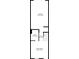 Floor plan of the first level, including living room, bathroom, hall, garage and stairs at 3693 Allegretto Cir, Atlanta, GA 30339