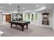 Finished basement with pool table, neutral carpet, and plenty of space for entertainment at 8805 Marion Dr, Duluth, GA 30097