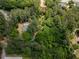 Aerial view of a heavily wooded 3.0 acre lot with rough property lines at 5216 Wheeler Dr, Loganville, GA 30052