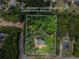 Aerial view of property with property lines and mature trees, nestled in a serene location at 5216 Wheeler Dr, Loganville, GA 30052