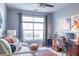 Bedroom features a study desk, daybed and a patterned rug at 10 Perimeter Summit Ne Blvd # 4315, Brookhaven, GA 30319