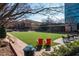 Open green space features two adirondack chairs, picnic tables and chairs, and a walkway to the CONNECT building at 10 Perimeter Summit Ne Blvd # 4315, Brookhaven, GA 30319