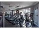 Gym with cardio machines overlooking the outside with ceiling fans and a flat screen television at 10 Perimeter Summit Ne Blvd # 4315, Brookhaven, GA 30319