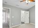Spacious bedroom with access to the en suite bathroom at 216 Buckland Dr, Alpharetta, GA 30022