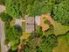 Overhead view of the residence highlighting its layout and surrounding tree coverage at 3142 Chamblee Gap Rd, Cumming, GA 30040