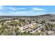 An aerial view of a neighborhood and homes at 5293 Hearthstone St, Stone Mountain, GA 30083
