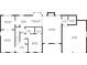 Detailed first floor plan featuring living spaces, kitchen, bedrooms, bathrooms, and a two-car garage at 626 Cheatham Sw Dr, Marietta, GA 30064