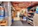 Large basement with open storage, shelving, and workspace at 781 Templeton Dr, Loganville, GA 30052