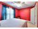 Bedroom with white comforter on bed and a white door at 781 Templeton Dr, Loganville, GA 30052
