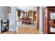 View of dining room with wood floors and ornate furniture at 781 Templeton Dr, Loganville, GA 30052