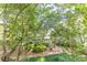 Lush garden view showcasing mature trees, trimmed shrubs, and a peaceful setting at 215 Cobblestone Trl, Avondale Estates, GA 30002