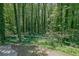 Lush backyard landscape is surrounded by mature trees for privacy and a peaceful outdoor retreat at 4066 Covered Bridge Sw Rd, Smyrna, GA 30082