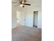 Bedroom with carpeted floors, ceiling fan, and closet at 4756 Manly Ct, Stone Mountain, GA 30088