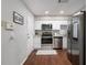 Kitchen with stainless steel appliances, granite countertops, and white cabinets at 3149 Buford Hwy # 3, Brookhaven, GA 30329