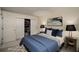 Bright main bedroom offers closet, comfortable bed, stylish decor, and plenty of natural light at 1445 Monroe Ne Dr # C13, Atlanta, GA 30324