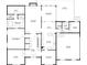Detailed floorplan showcasing the home's layout, including the primary bedroom, living room, kitchen, and garage at 3390 River Ferry Dr, Alpharetta, GA 30022