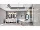 Contemporary bathroom showcasing dual vanities, a soaking tub, a glass-enclosed shower, and stylish fixtures at 4527 Village Springs Run, Dunwoody, GA 30338
