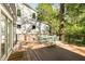 Charming wooden deck with outdoor dining set, offering a serene outdoor space for relaxation and entertainment at 1367 Ormewood Se Ave, Atlanta, GA 30316