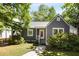 Charming bungalow-style house with gray siding, white trim, and a well-maintained front yard with mature trees and walkway at 1367 Ormewood Se Ave, Atlanta, GA 30316