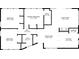 Detailed floor plan showcasing the layout of bedrooms, bathrooms, living room, dining area, kitchen, and laundry at 2049 Rector Sw Dr, Atlanta, GA 30311