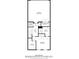 Detailed floorplan showcasing the layout of the home, including the bedroom, bath, garage, and elevator/storage at 4355 Parkside Pl, Sandy Springs, GA 30342