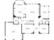 Detailed floor plan showcasing the layout of the main level with kitchen, dining room, and garage at 140 Longwater Cv, Roswell, GA 30075