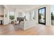 Bright living room featuring hardwood floors, a cozy fireplace, and large windows at 245 Roycroft Ln, Fayetteville, GA 30214