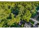 Aerial view of the house and the surrounding neighborhood with a canopy of mature trees at 511 Oakview Rd, Decatur, GA 30030