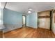 The hardwood floors in this room create a beautiful pattern and there is a built in closet at 511 Oakview Rd, Decatur, GA 30030