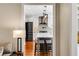 Stylish open floorplan view of the kitchen from the living room at 2356 Defoors Ferry Nw Rd, Atlanta, GA 30318