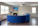 Bright living room boasts modern furnishings, fireplace, and large windows at 3062 Hawthorn Farm Blvd, Loganville, GA 30052