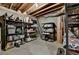 Unfinished basement storage area with shelving and room for customization at 3715 Horizon Ct, Cumming, GA 30041