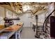 Unfinished basement area with exposed ceiling and ample space for storage or a workshop at 3333 N Hembree Rd, Marietta, GA 30062