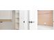 Walk-in closet with white built-in shelves and a glimpse into a bathroom with a tub and shower at 3333 N Hembree Rd, Marietta, GA 30062