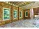 Covered patio featuring brick columns and stone flooring with backyard view at 3333 N Hembree Rd, Marietta, GA 30062