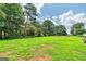 Lush backyard with mature trees providing ample shade and greenery at 98 Country Acres Ct, Mcdonough, GA 30253