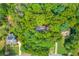 Aerial view of a home nestled in lush greenery, offering privacy and a serene environment with nearby well-manicured homes at 4975 Duncans Lake Dr, Buford, GA 30519