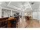 Finished basement with hardwood floors and recessed lighting at 4223 N Mountain Ne Rd, Marietta, GA 30066