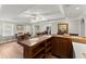 Finished basement featuring a wood bar and dining area at 4223 N Mountain Ne Rd, Marietta, GA 30066