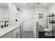 Stylish bathroom featuring modern fixtures and a walk-in shower with updated tiling at 1790 Shirley Sw St, Atlanta, GA 30310